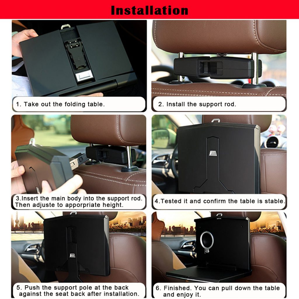 Car Laptop Mount, Foldable Vehicle Backseat Ipad Stand Holder for Kids