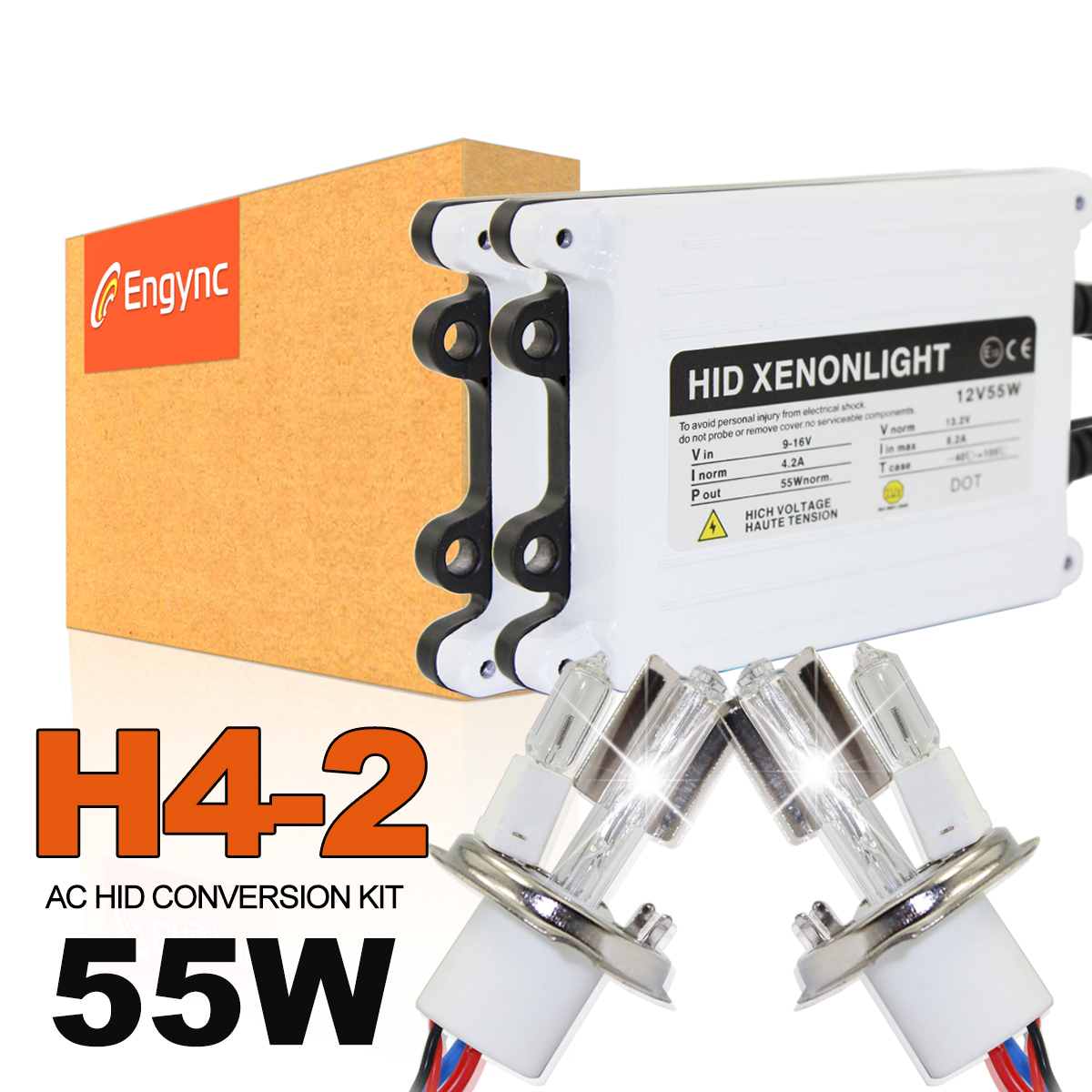 AC 55W QUICK START Slim HID Xenon Conversion Kit H4 9003 HB2 Bi-Xenon High Power