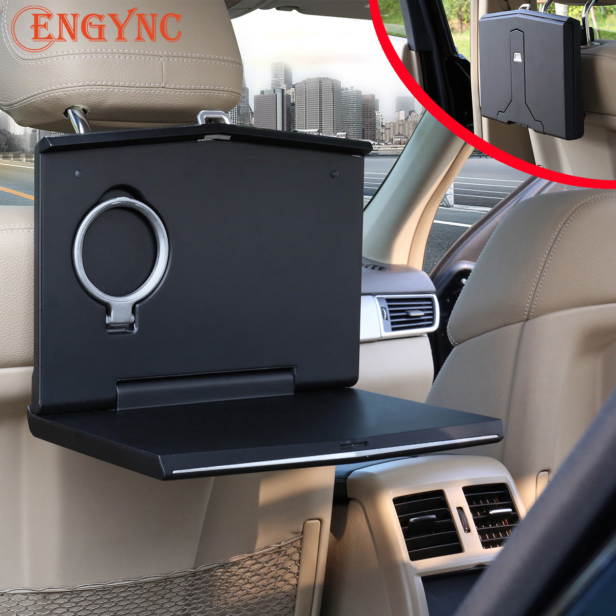 Car Back Seat Organiser Folding Table Tablet Drinks Ipad Laptop Holder Storage